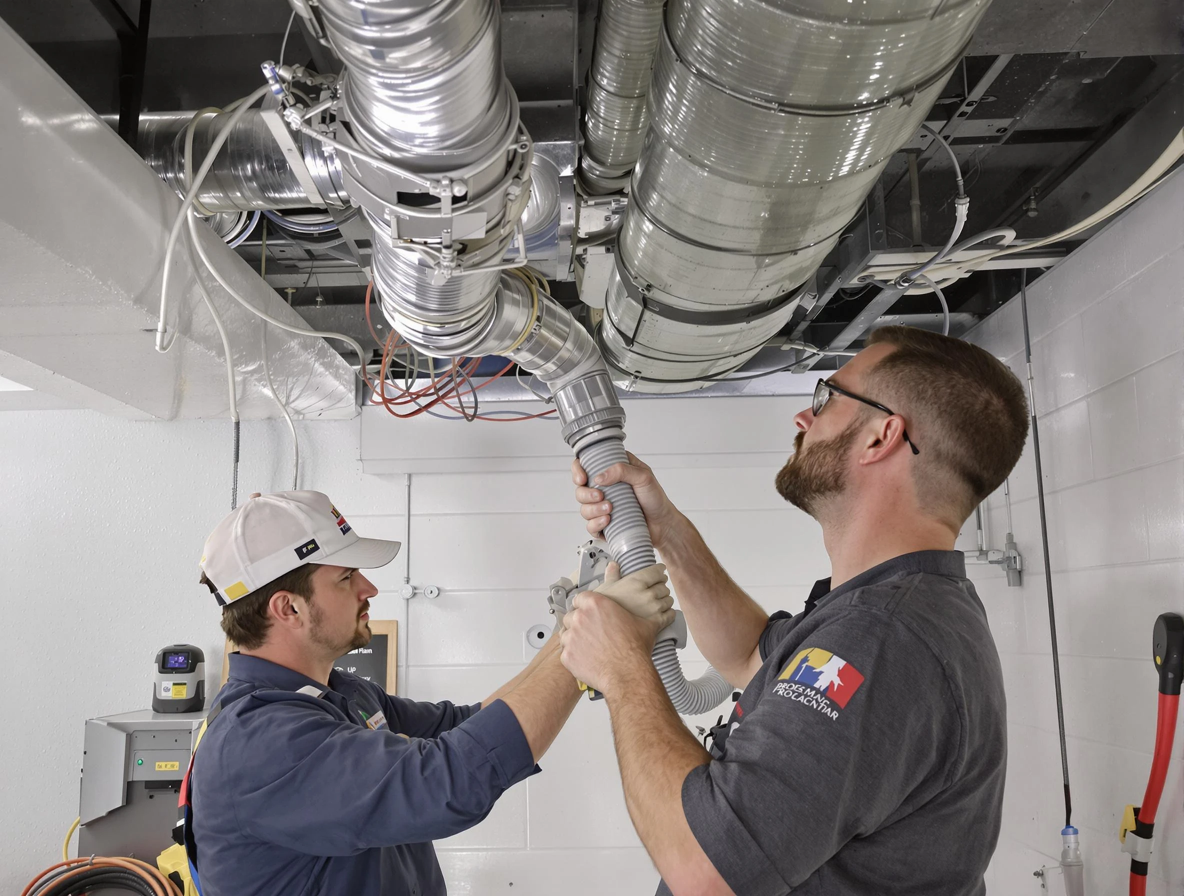 Castle Pines Village Air Duct Cleaning technician performing thorough AC duct cleaning in Castle Pines Village