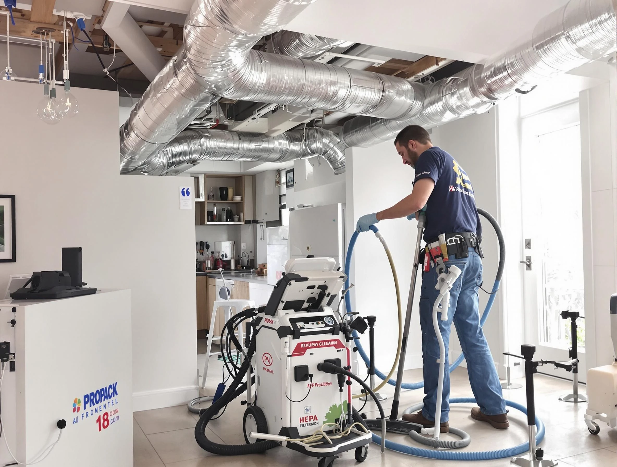 Castle Pines Village Air Duct Cleaning technician performing advanced pure duct cleaning with specialized equipment in Castle Pines Village